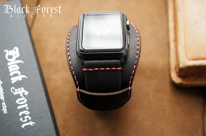 CUFF handgefertigt Leder Uhrenarmband incl. Lugs Adapter für Apple Watch (oder Apple Watch Sport) 42mm oder 38mm – Bild 5